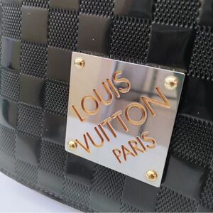Louis Vuitton Black Shoulder Bag with Damier Pattern